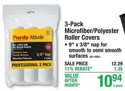 Menards Purdy 3-Pack Microfiber/Polyester Roller Covers offer