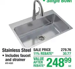 Menards Stainless Steel offer