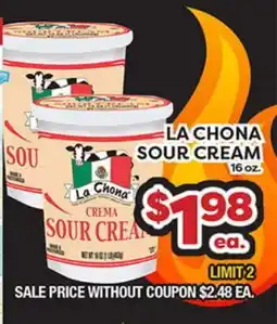 Torres Supermercado LA CHONA SOUR CREAM offer