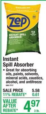 Menards Instant Spill Absorber offer