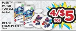 Torres Supermercado PLENTY PAPER TOWELS, READI FOAM PLATES offer