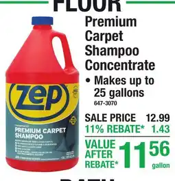 Menards ZEP Premium Carpet Shampoo Concentrate offer