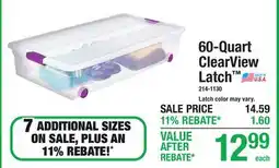 Menards 60-Quart ClearView Latch offer