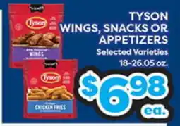 Torres Supermercado TYSON WINGS, SNACKS OR APPETIZERS offer