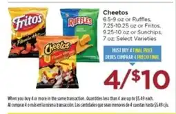 Food 4 Less Cheetos, Fritos, Ruffles, Sunchips offer