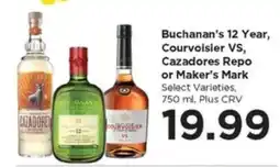 Food 4 Less Buchanan's 12 Year, Courvoisier VS, Cazadores Repo or Maker's Mark offer