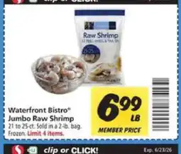 Safeway waterfront BISTRO Jumbo Raw Shrimp offer