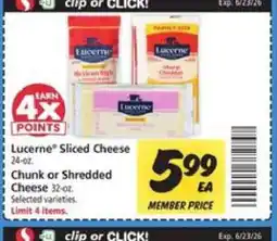 Safeway Lucerne Sliced Cheese offer