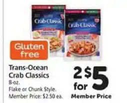 Safeway Trans Ocean Crab Classics offer
