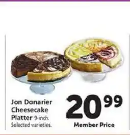 Safeway Jon Donarier Cheesecake Platter offer
