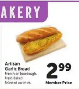 Safeway Artisan Garlic Bread offer