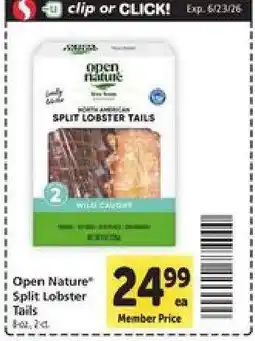 Safeway Open Nature Split Lobster Tails offer