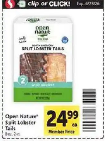 Safeway Open Nature Split Lobster Tails offer
