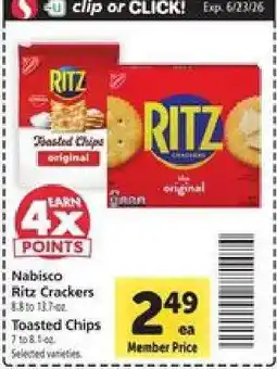 Safeway Nabisco Ritz Crackers offer