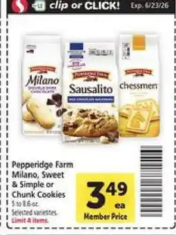 Safeway Pepperidge Farm Cookies offer