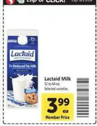 Safeway Lactaid Milk offer