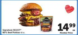 Safeway Signature SELECT 80% Beef Patties offer