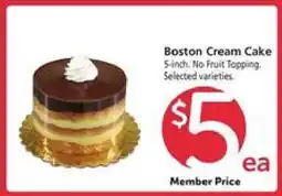 Safeway Boston Cream Cake offer