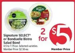 Safeway Signature SELECT or Bonduelle Bistro Salad Bowl offer