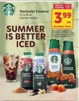 Safeway Starbucks Creamer offer