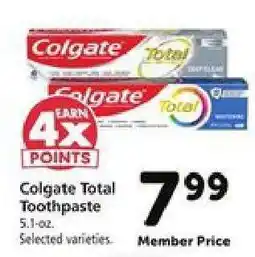 Safeway Colgate Total Toothpaste offer