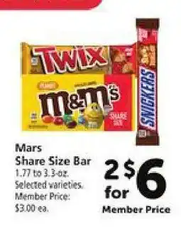 Safeway Mars Share Size Bar offer