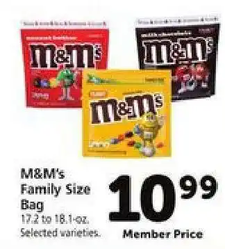 Safeway M & M' s Family Size Bag offer