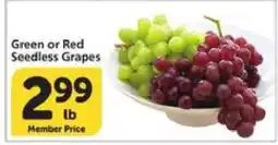 Albertsons Green or Red Seedless Grapes offer