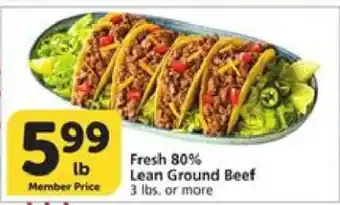 Albertsons Fresh 80% Lean Ground Beef offer