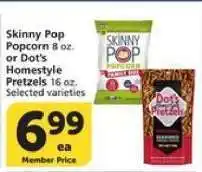 Albertsons Skinny Pop Popcorn or Dot's Homestyle Pretzels offer