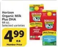 Albertsons Horizon Organic Milk Plus DHA offer