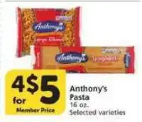Albertsons Anthony's Pasta offer