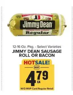 Food Lion JIMMY DEAN SAUSAGE ROLL OR BACON offer