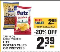 Food Lion Utz Potato Chips or Pretzels offer