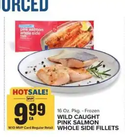 Food Lion WILD CAUGHT PINK SALMON WHOLE SIDE FILLETS offer