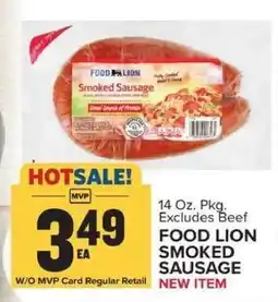 Food Lion FOOD LION SMOKED SAUSAGE offer
