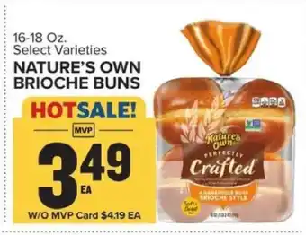 Food Lion Nature's Own Brioche Buns offer