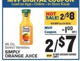 Food Lion Simply Orange Juice offer