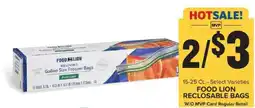 Food Lion FOOD LION RECLOSABLE BAGS offer