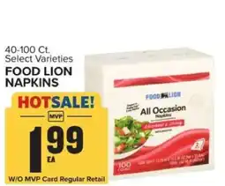 Food Lion FOOD LION NAPKINS offer