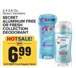 Food Lion SECRET ALUMINUM FREE OR FRESH COLLECTION DEODORANT offer