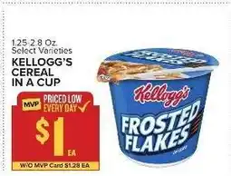 Food Lion Kellogg's Cereal in a Cup offer