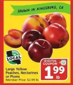 Albertsons Large Yellow Peaches, Nectarines or Plums offer