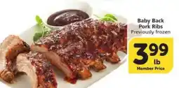 Albertsons Baby Back Pork Ribs offer
