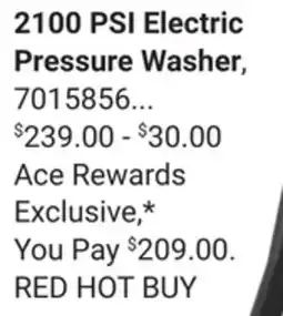 Ace Hardware Craftsman 2100 PSI Electric Pressure Washer offer