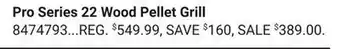 Ace Hardware Traeger Pro Series 22 Wood Pellet Grill offer