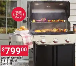 Ace Hardware Weber Genesis E-315 Black Gas Grill offer