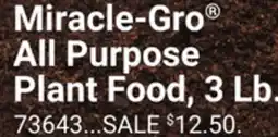 Ace Hardware Miracle-Gro All Purpose Plant Food, 3 Lb offer
