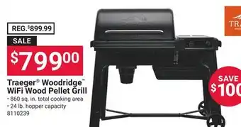 Ace Hardware Traeger Woodridge WiFi Wood Pellet Grill offer