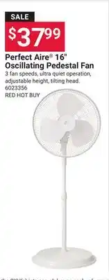 Ace Hardware Perfect Aire 16 Oscillating Pedestal Fan offer